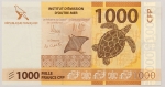 Numismática, FRENCH PACIFIC TERRITORIES. Uma Cédula P-6 1000 Francs 2004 Flor de Estampa 