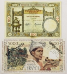 Numismática, INTERNACIONAL. Duas Réplicas de Cédulas Raras com Etiqueta de Classificação