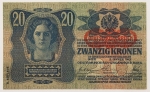 Numismática, ÁUSTRIA. Uma Cédula P-72 20 Kronen 1919 Flor de Estampa 