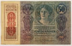 Numismática, ÁUSTRIA. Uma Cédula P-54 50 Kronen 1919