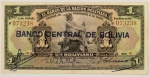Numismática, BOLIVIA. Uma Cédula P-112 1 Boliviano 1929