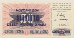Numismática, BOSNIA & HERZEGOVINA. Uma Cédula P-36 10000000 Dinara 1993 Flor de Estampa