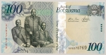 Numismática, BOTSWANA. Uma Cédula P-33 100 Pula 2009 Flor de Estampa