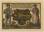 Numismática, NOTGELD. Uma Cédula Tegernfee 40 Pfennig