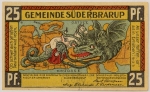 Numismática, NOTGELD. Uma Cédula Suderbrarup 25 Pfennig