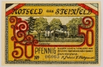 Numismática, NOTGELD. Uma Cédula Steinfeld 50 Pfennig 1920