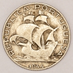 Numismática, PORTUGAL. Uma Moeda 2,50 Escudos 1944