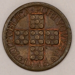 Numismática, PORTUGAL. Uma Moeda XX Centavos 1945