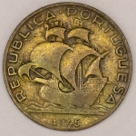 Numismática, PORTUGAL. Uma Moeda 2,50 Escudos 1945