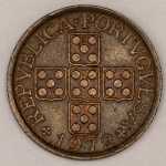Numismática, PORTUGAL. Uma Moeda 20 Centavos 1972