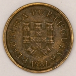 Numismática, PORTUGAL. Uma Moeda 1 Escudo 1981