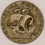 Numismática, PORTUGAL. Uma Moeda 2,50 Escudos 1947