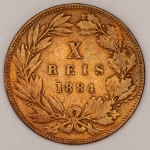 Numismática, PORTUGAL. Uma Moeda X Réis 1884