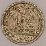 Numismática, PORTUGAL. Uma Moeda 2,50 Escudos 1981