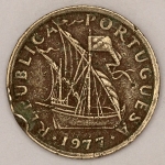 Numismática, PORTUGAL. Uma Moeda 2,50 Escudos 1977