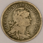 Numismática, PORTUGAL. Uma Moeda 50 Centavos 1945