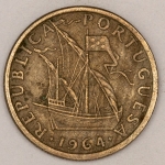 Numismática, PORTUGAL. Uma Moeda 2,50 Escudos 1964