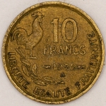 Numismática, FRANCE. Uma Moeda 10 Centimes 1952