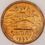 Numismática, MEXICO. Uma Moeda 20 Centavos 1955