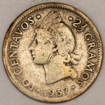 Numismática, REPUBLICA DOMINICANA. Uma Moeda 10 Centavos 1937