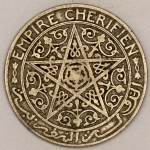 Numismática, MAROC. Uma Moeda 50 Centavos 1971