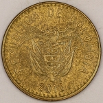 Numismática, COLOMBIA. Uma Moeda 100 Pesos 2012