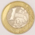 Numismática, Brasil. Moeda de 1 real ano 1998. Alpaca. Tiragem 18.000.000. Escassa. V.535. 