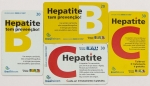 Série completa com 4 cartões telefônicos Hepatite. Ano 2003. Brasil Telecom. Raro. 