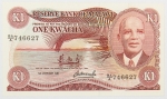 Numismática, Malawi. Cédula de 1 Kwacha 1981 P-14d FE