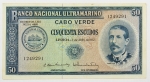 Numismática, Cabo Verde. Cédula de 50 Escudos 1972 P-53a2
