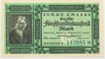 Numismática, Alemanha. Cédula de 500.000 Marcos Cassel 1923 FE