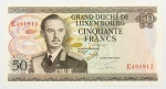 Numismática, Luxemburgo. Cédula de 50 Francos 1972 P-55b FE