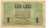 Numismática, Romênia. Cédula de ocupação Alemã na Primeira Guerra Mundial de 1 Leu 1917 P-M3