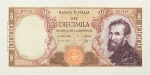 Numismática, Itália. Cédula de 10.000 Liras 1964 P-97b
