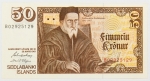 Numismática, Islândia. Cédula de 50 Kronor 1961 P-49a(3) FE