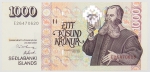 Numismática, Islândia. Cédula de 1000 Kronor 2001 P-59(1) FE
