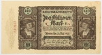 Numismática, Alemanha. Cédula de 2 Milhões de Marcos 1923 P-89