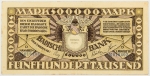 Numismática, Alemanha. Cédula de 500.000 Marcos 1923 P-S911