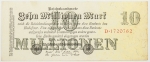 Numismática, Alemanha. Cédula de 10 Milhões de Marcos P-96 XF