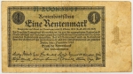 Numismática, Alemanha. Cédula de 1 Rentenmark 1923 P-161(1)