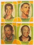 Colecionismo - Set de 4 figurinhas de Jogadores de Futebol - Balas Equipe  Final anos 50 inicio anos 60 - Numeros 13 Nelson, 52 Antoninho, 108 Amoury e 165 Germano - Novas