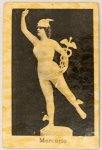 Colecionismo - Rarissima Figurinha de Cigarro - Cigarros CELEBRES - Rua da Quitanda 15 - RJ - Armazem de fumos & Artigos para Fumantes - de Candido A. Sodre da Motta - Frente com figura de Mulher simbolizando Mercúrio.