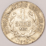 Numismática, Brasil. 2000 réis em prata. Perfeita.