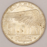 Numismática, Brasil. 5000 réis 1936. Perfeita. Prata. 