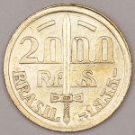 Numismática, Brasil. 2000 réis. Caixas 1935. Prata. 