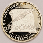 Numismática, USA. Peça em tamanho reduzido em prata 925. Marcada e constrastada. Encapsulada com 13,5g de prata cada peça sem a cápsula. 