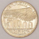 Numismática, Brasil. 5000 réis. 1936. Flor. 