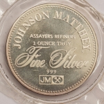Numismática, USA. Onça de Prata. Raríssima. De Johnson Matthey. `O direito a um advogado` 