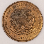 Numismática, Brasil. Bronze. 20 réis. 1911. 