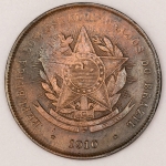 Numismática, Brasil. Bronze. 20 réis. 1910.